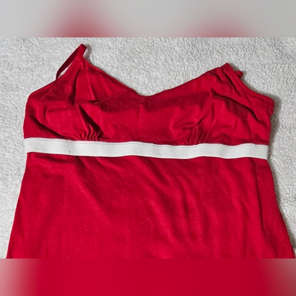 Lands' End Red Lace Trim Women's Top Size L - Picture 7 of 9
